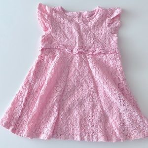 🌸BCBG Girls Toddler Light Pink Lace Spring Dress Sz 3T
